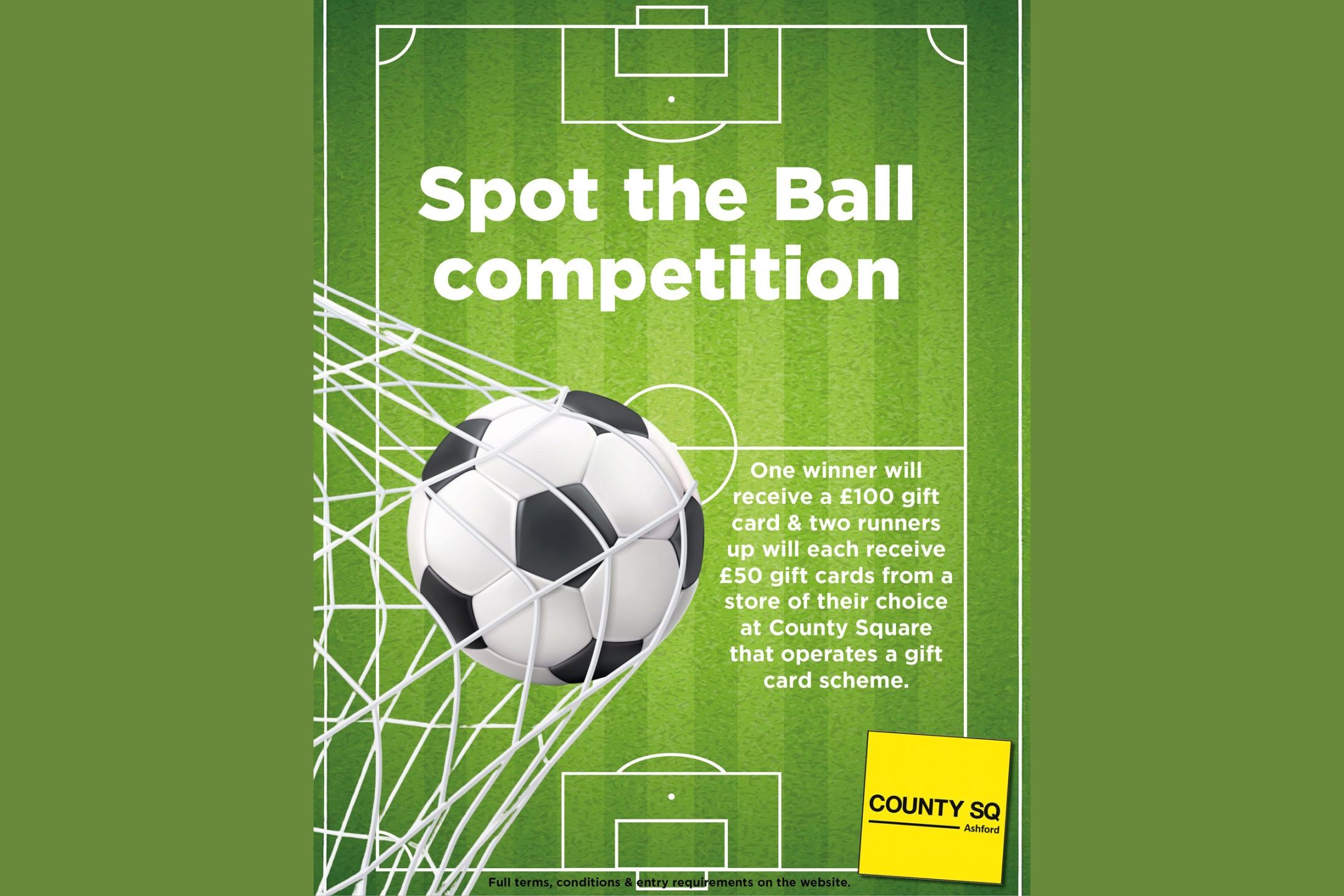 Spot the ball competition poster