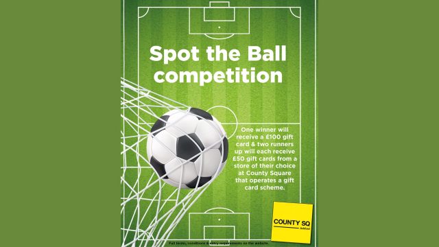 Spot the ball competition poster